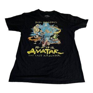 Nickelodeon Avatar The Last Airbender Black Graphic T-Shirt Adult Small Boys L
